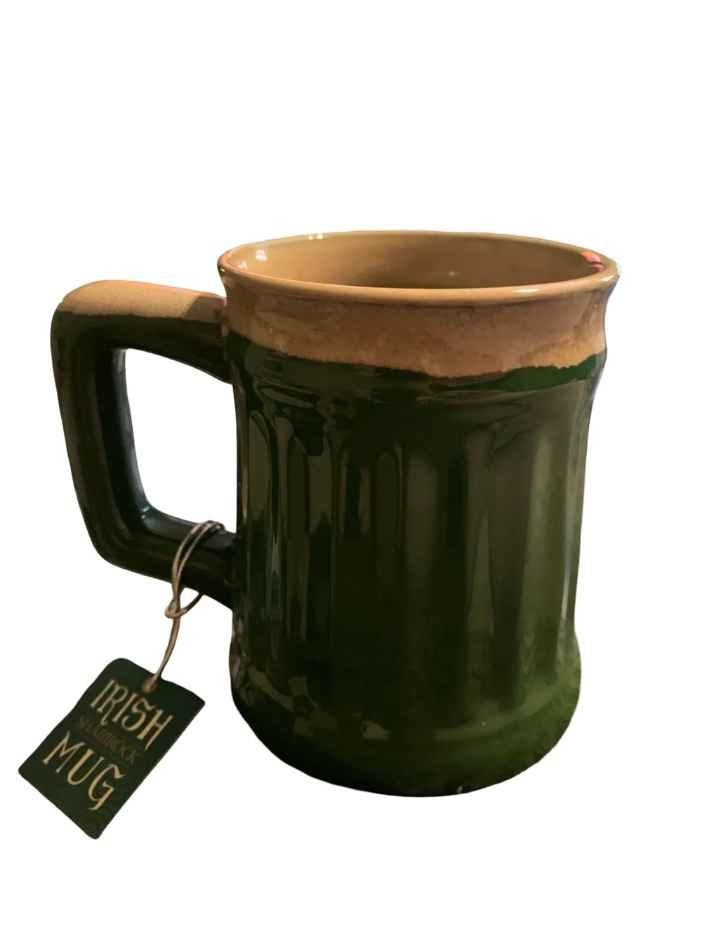Shamrock Gift Company Pottery Mug Green Ireland St Patrick’s Day New 12 Oz
